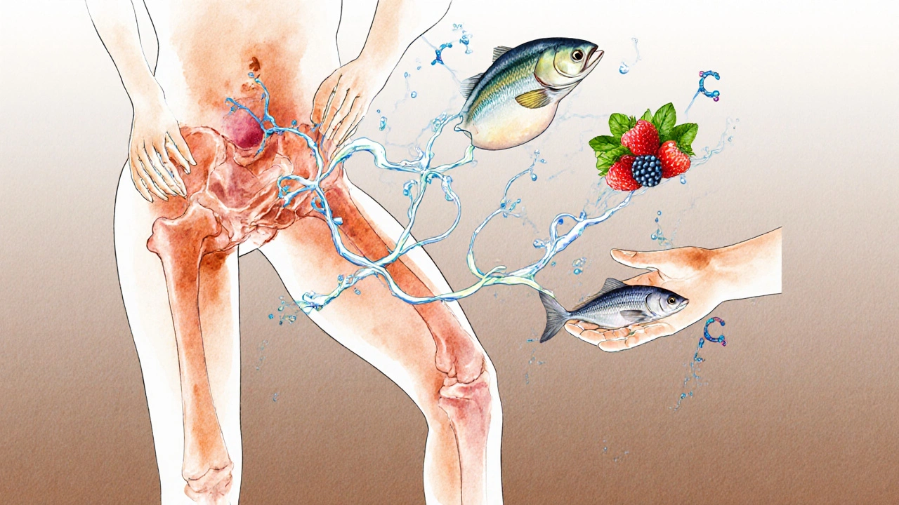 Klouby obnovovány molekulami kolagenu a živinami z potravin.