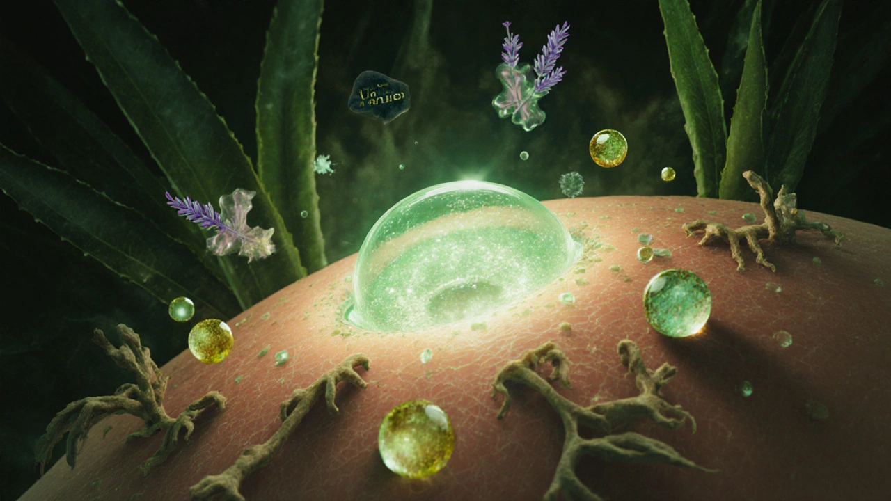 Naturální složky jako oleje a aloe vera živí kůži, zatímco chemické látky jsou odraženy.