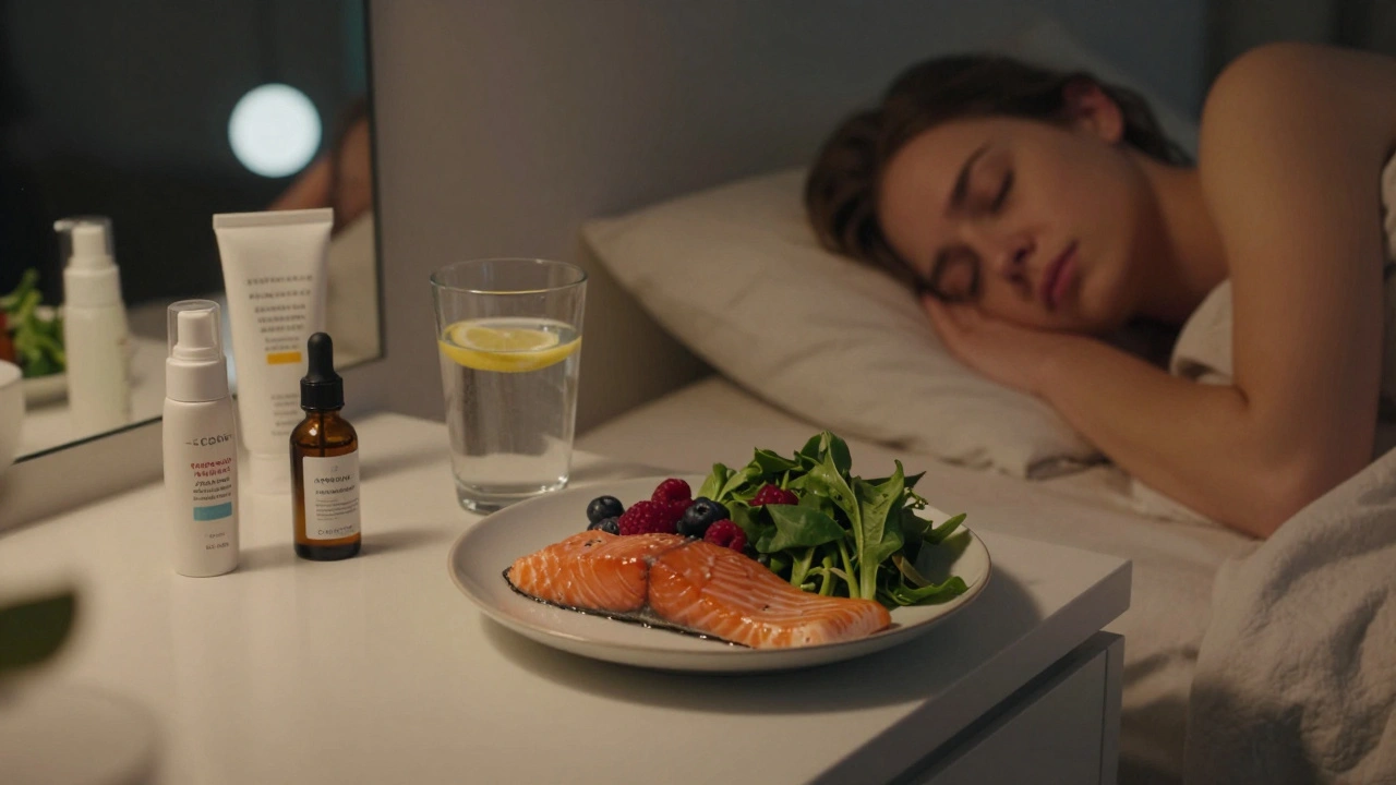 Zdravá strava, péče o pleť a spánek jako klíč k zpomalení stárnutí pleti.