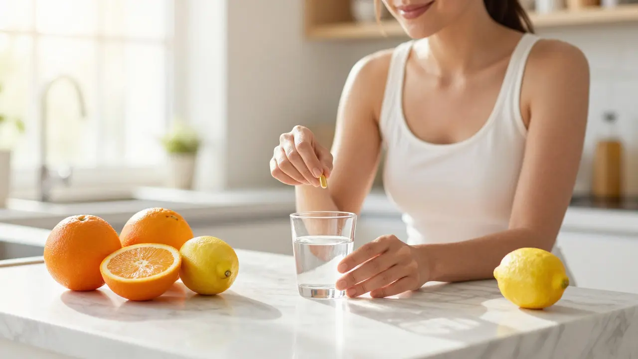 Ranní rutina s vitamínem C pro zdraví