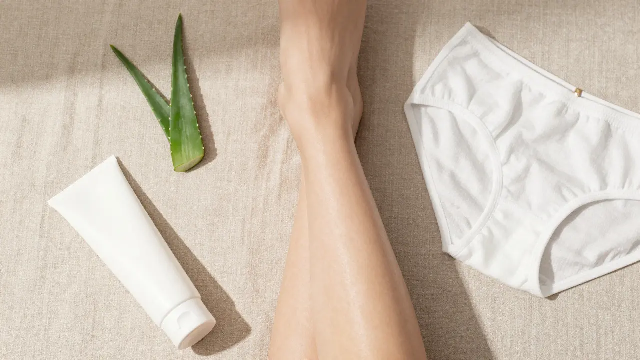 Péče po depilaci: aloe vera, hydratační krém a bavlněné prádlo