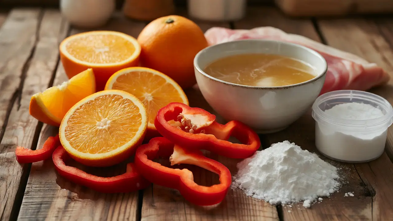 Čerstvé potraviny bohaté na vitamin C a kolagen